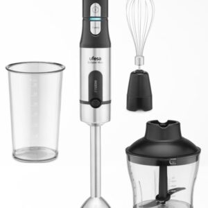 BATIDORA UFESA C.M.1500W ECLIPSE MAX + PICADORA+MONTACLARAS FUNCIÓN TURBO 4 CUCHILLAS DE ALTA EFICIENCIA ERGONÓMICA DISEÑO ANTI SALPICADURAS VASO MEDIDOR