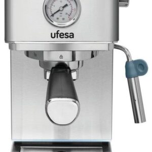 CAFETERA UFESA EXPRESS 20 BARES· 1 O 2 TAZAS DE CAFÉ. CAPPUCCINO · SISTEMA DE CALENTAMIENTO: THERMOBLOCK · MANÓMETRO · DEPÓSITO DE AGUA EXTRAÍBLE DE 1.4L · SISTEMA TRADICIONAL CON CAFÉ MOLIDO · SISTEMA DE MONODOSIS · PORTAFILTRO METÁLICO CON 3 F