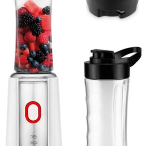 BATIDORA UFESA VASO 500ML PERSONAL 1200W EXPRIME Y TRITURA EN SEGUNDOS EXTRACCIÓN DE NUTRIENTES Y VITAMINAS 6 CUCHILLAS EXTRACTORES DE ALTA EFICIENCIA APTO PARA TRITURAR HIELO INCLUYE 5 ACCESORIOS: 2 BOTELLAS DE 800ML, CUCHILLAS BATIDORA UFESAS, 2 TA