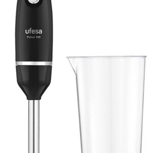 BATIDORA UFESA C.M. 800W FUNCIÓN TURBO PIE DESMONTABLE DE ACERO INOXIDABLE 4 CUCHILLAS DE ALTA EFICACIA ERGONÓMICA DISEÑO ANTISALPICADURAS VASO MEDIDOR DE 600ML LIBRE DE BPA
