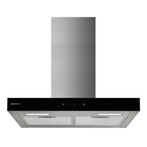 Campana de pared 60 cm Inox frente cristal negro - SIROCO608NX - Johnson