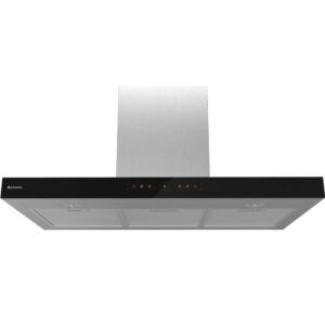 Campana de pared FreeTouch 90 cm Inox frente cristal negro - SIROCO908TNX - Johnson