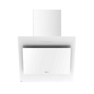 Campana de pared inclinada 60 cm Cristal Blanco - KON608B - Johnson