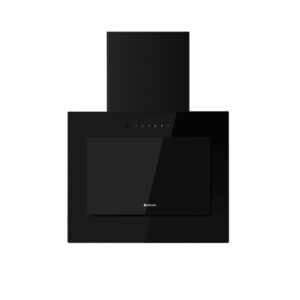 Campana de pared inclinada 60 cm Cristal Negro - KON608N - Johnson