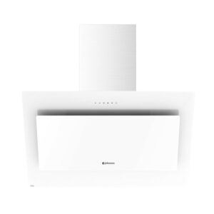 Campana de pared inclinada 90 cm Cristal Blanco - KON908B - Johnson