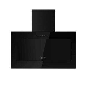 Campana de pared inclinada 90 cm Cristal Negro - KON908N - Johnson