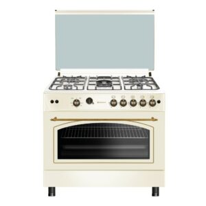 Cocina de gas butano 90 cm Rústica Crema - COCI90BRC - Johnson