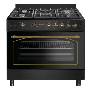 Cocina de gas butano 90 cm Rústica Negra - COCI90BRN1 - Johnson