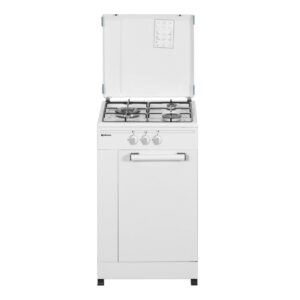 Hornillo con portabombonas 50 cm 3 fuegos Blanco - Cocinas de gas - COCI50P3 - Johnson