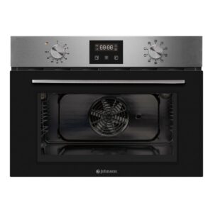 Horno 8 funciones 45 cm Inox y Cristal Negro - Compacto - JOR45X - Johnson