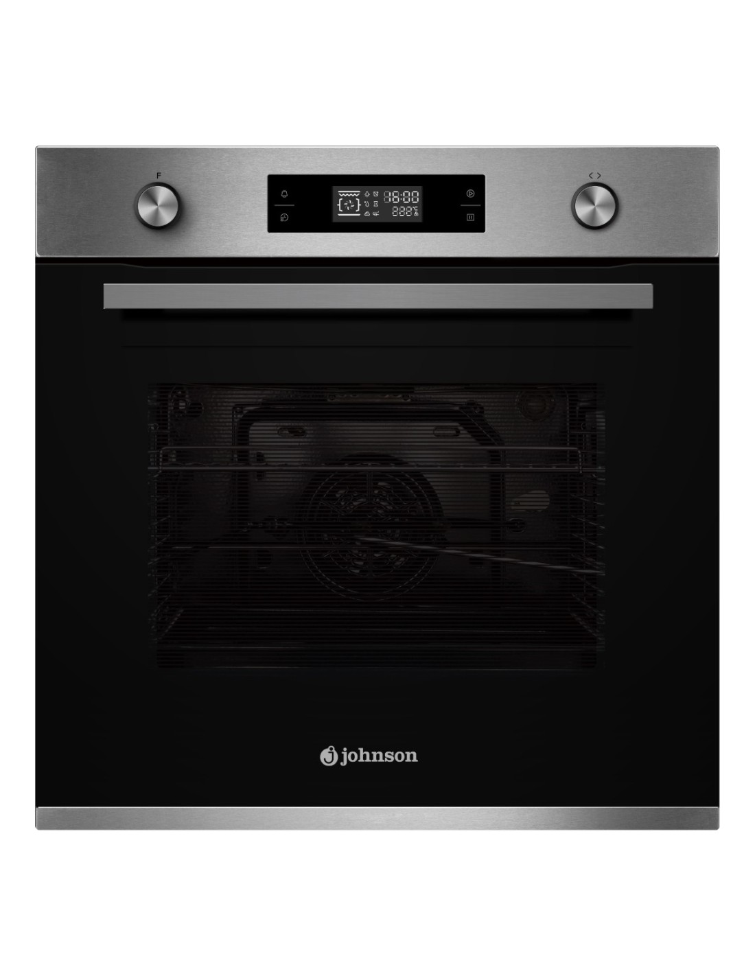 Horno 8 funciones Inox y Cristal Negro - 60 Centímetros - JOR70X - Johnson